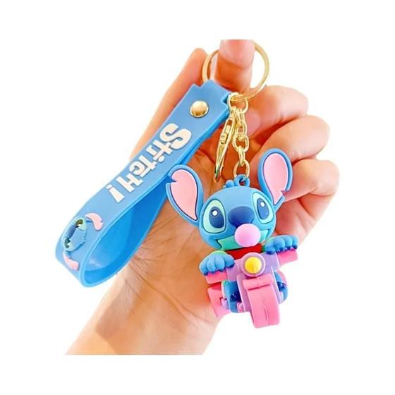 Imagem de Chaveiro de Pelúcia Infantil - Minnie, Lilo & Stitch, Disney - Pingente para Carro