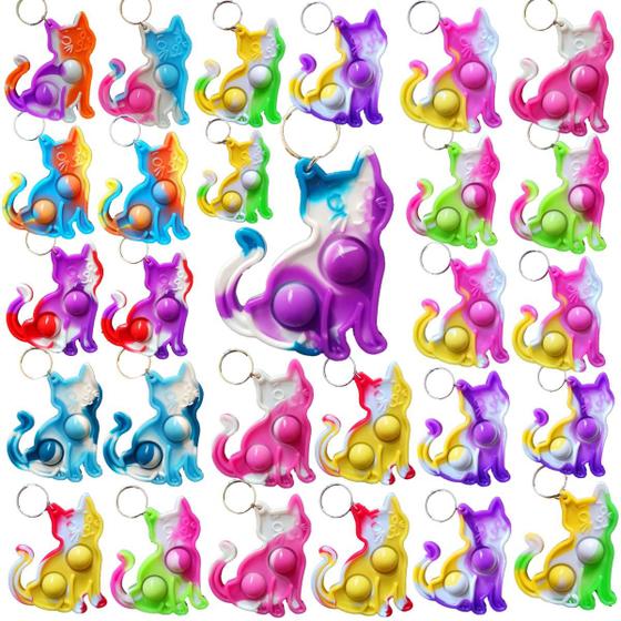 Imagem de Chaveiro Fidget Mini Pop Cat - Pacote com 30 Unidades