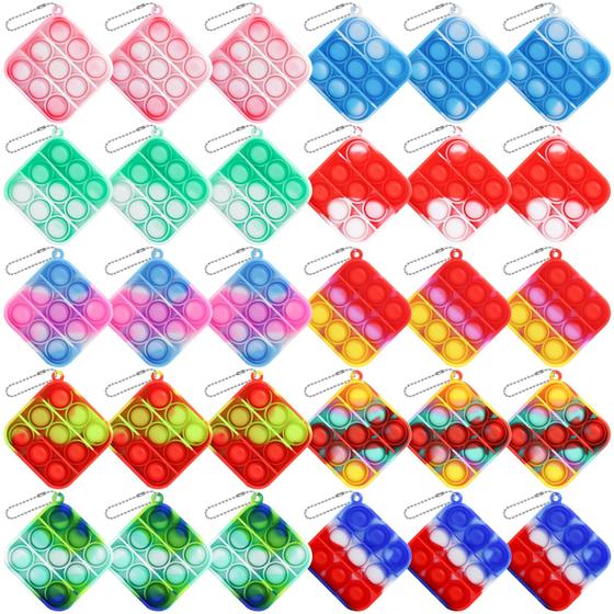 Imagem de Chaveiro Fidget Toy EYJVAF - Mini Push Pop Bubble com 30 Bolhas