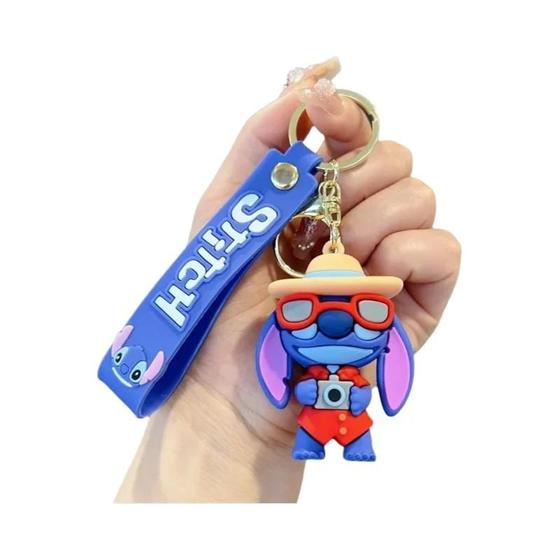 Imagem de Chaveiro Infantil Anime Disney Mickey Mouse Minnie Lilo Stitch Carro Pingente Brinquedo Presentes