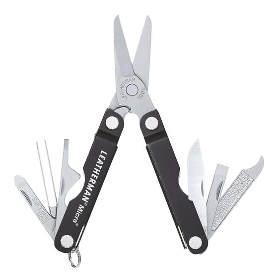 Imagem de Chaveiro multiferramenta LEATHERMAN Micra com ferramentas de limpeza preto