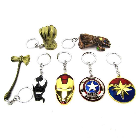 Imagem de Chaveiro Original Marvel Vingadores Dmw - Kit Com 7 Modelos