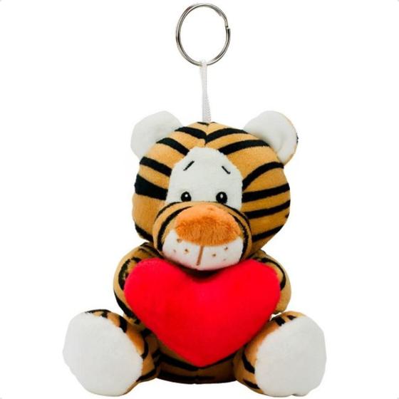 Imagem de Chaveiro Pelúcia Infantil Safari Lembrancinha 16Cm Tigre