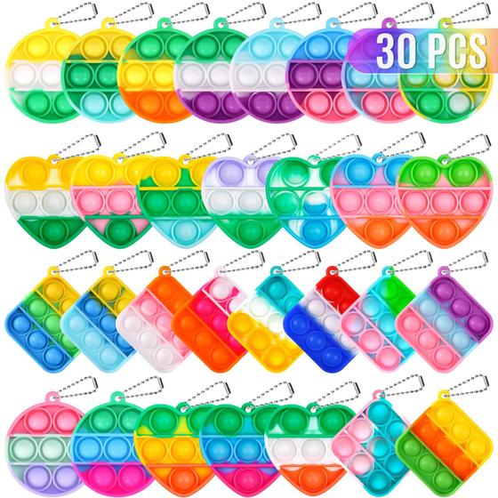 Imagem de Chaveiros Mini Pop - Brinquedos Fidget para Crianças (Kit com Várias Unidades)