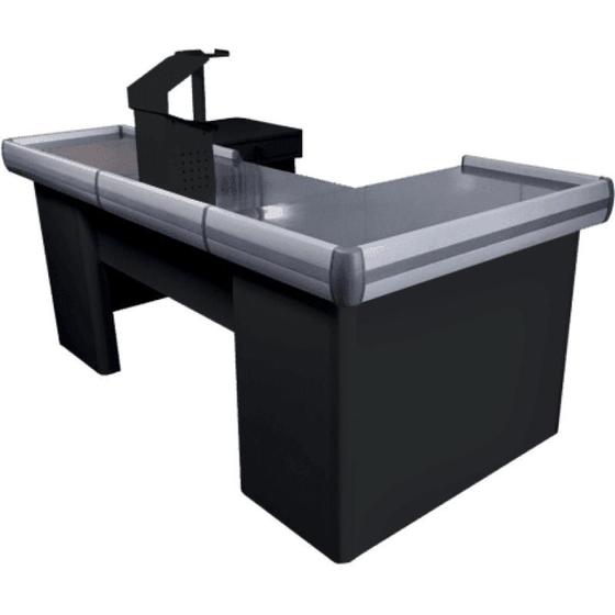 Imagem de Check Out Comercial 2M Preto Com Recorte de Balança CKR182000000PR01 S.A Gondolas