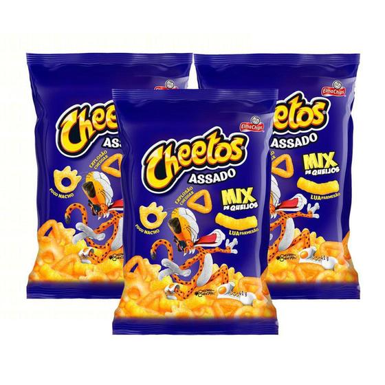 Imagem de Cheetos Elma Chips Mix de Queijo 41g  Kit com três unidades