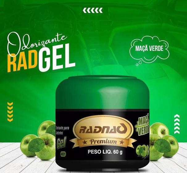 Imagem de Cheirinho gel maçã verde 60g pote radnaq