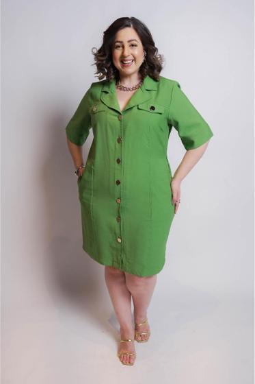 Imagem de Chemise Com Botões e Elastico nas costas - Verde