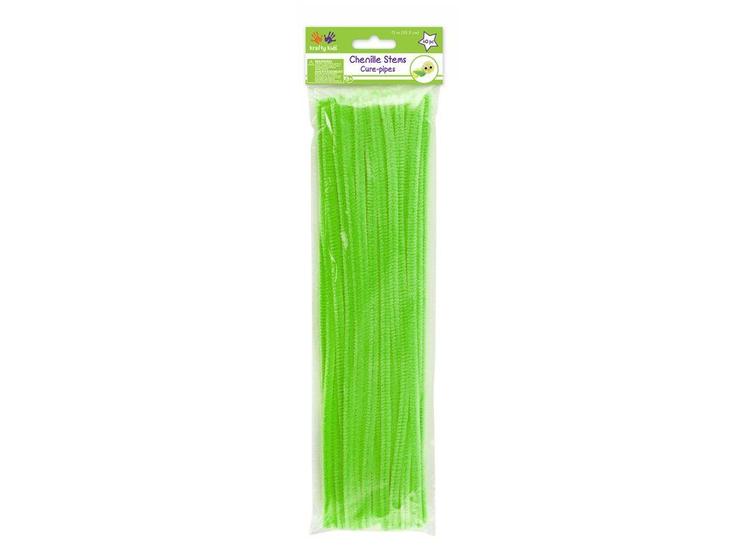 Imagem de Chenille Stems Krafty Kids 6 mm x 12 cm verde limão (pacote com 40)