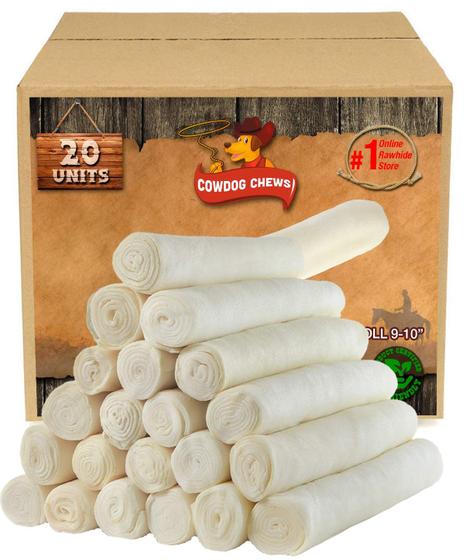 Imagem de Chews Cowdog Chews Retriever Roll, totalmente natural, de couro cru, pacote com 20