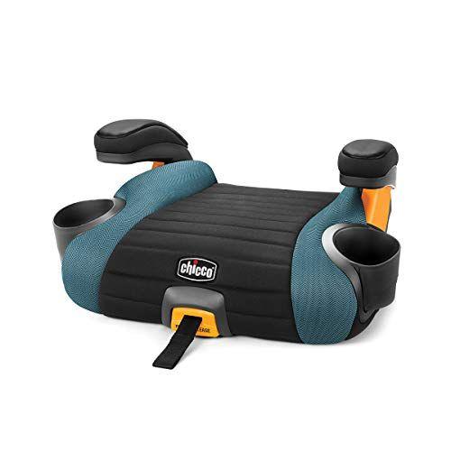 Imagem de Chicco GoFit Plus Backless Booster Car Seat com trava de liberação rápida, assento de elevação de viagem para carro, assento de elevação de carro portátil para crianças 40-110 lbs.  Fluxo/Azul