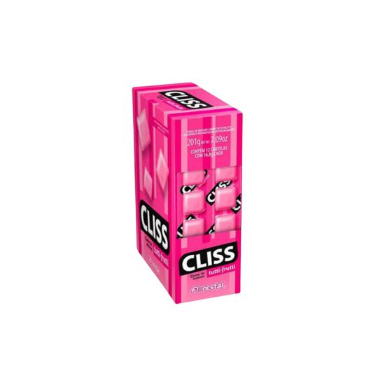 Imagem de Chicle Chicletes Cliss Display Com 12 Cartelas Diversos Sabores Florestal