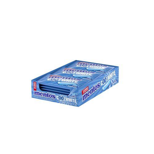 Imagem de Chicle Mentos Cool White 3 Camadas Menta Fresca 15 unid 127g