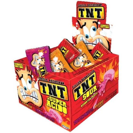 Imagem de Chicle TNT Sortido - Tutti Frutti, Morango e Laranja - contendo 40 unidades - 180g