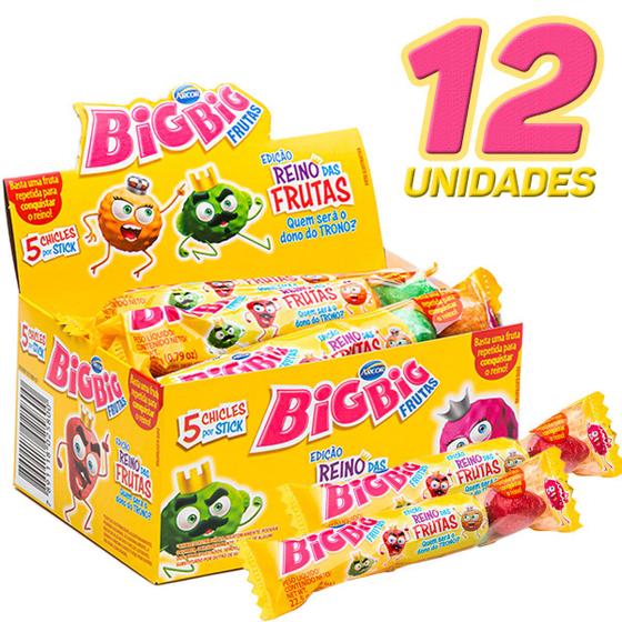 Imagem de Chiclete Big Big Reino Das Frutas Caixa Com 12 Und