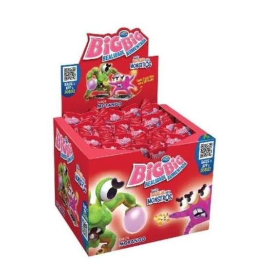 Imagem de Chiclete Big Big Sabor Morango - Display com 315G