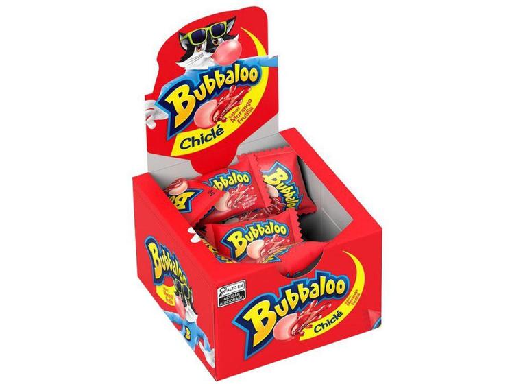 Imagem de Chiclete Bubbaloo Morango - Display com 60 Unidades de 5g