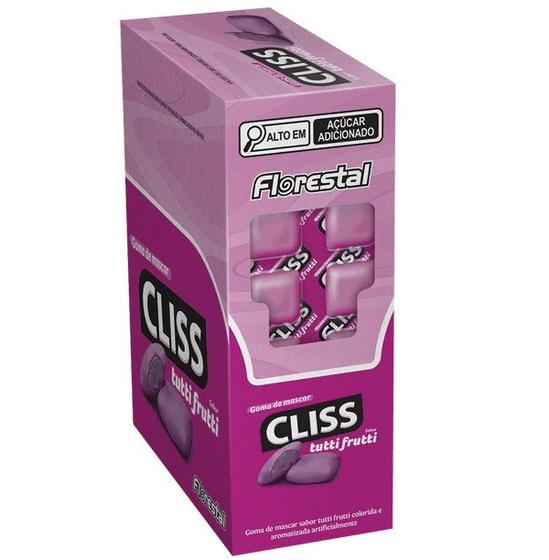 Imagem de Chiclete Cliss Com 12 Cartelas Tutti Frutti - Florestal