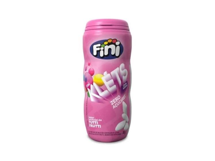 Imagem de Chiclete Fini Klets Sem Açúcar Tutti Frutti Pote 30g
