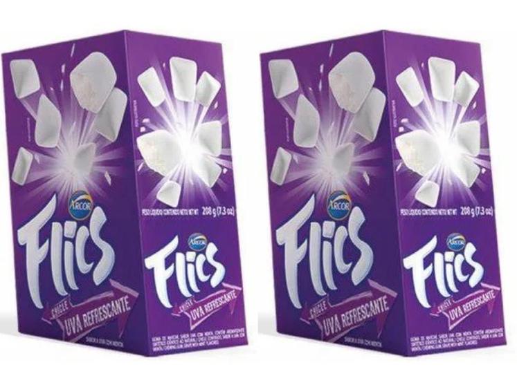 Imagem de Chiclete Flics Uva Arcor C/ 12Unid - 2 Caixas