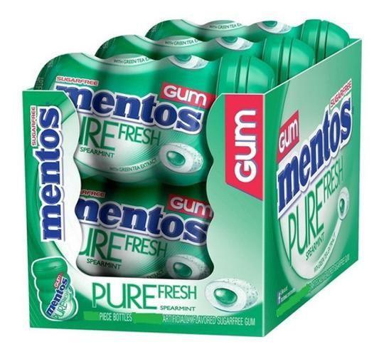 Imagem de Chiclete Mentos Purefresh Wintergreen Com 6 Potes - 552G