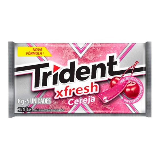 Chiclete Trident Fresh Cereja Ice 8g com 5 Unidades de 8g Cada Menor preço em Chiclete Trident Fresh Cereja Ice 8g com 5 Unidades de 8g Cada
