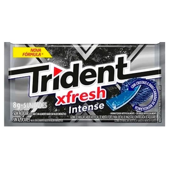 Chiclete Trident Fresh Intense 8g com 5 Unidades Menor preço em Chiclete Trident Fresh Intense 8g com 5 Unidades