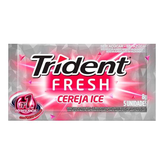 Imagem de Chiclete trident fresh sabor cereja ice 8,5g - Kraft foods brasil