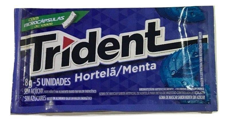 Chiclete Trident Hortelã 8gr C/21 - Adams Menor preço em Chiclete Trident Hortelã 8gr C/21 - Adams