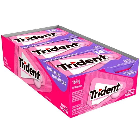 Imagem de Chiclete Trident Tutti-Frutti Sabor Duradouro 302,4G C/12 Un