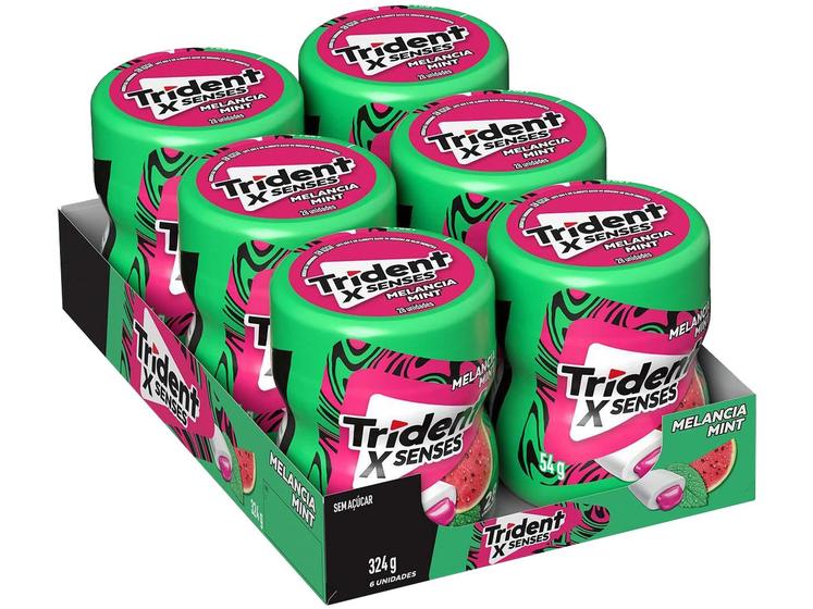 Chiclete Trident XSenses Melancia Sem Açúcar Menor preço em Chiclete Trident XSenses Melancia Sem Açúcar