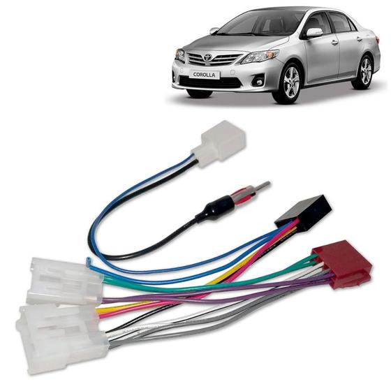 Imagem de Chicote de Ligação Toyota Corolla 2008 a 2013 Plug ISO 16 Vias