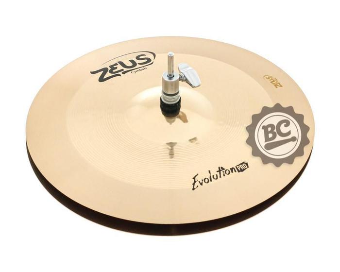 Imagem de Chimbal Zeus Evolution Pro Series Hihat 14 ZEPHH14 Brilliant em Bronze B10