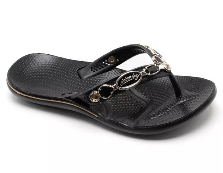 Imagem de Chinelo Anatômico Alcalay Feminino  ch06 não escurrega com pedrinhas em Resina