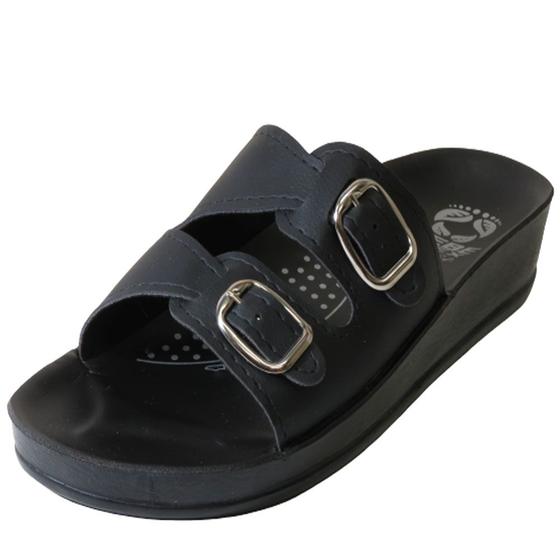 Imagem de Chinelo Anatômico Webe Flex Feminino 2 Fivelas Preto