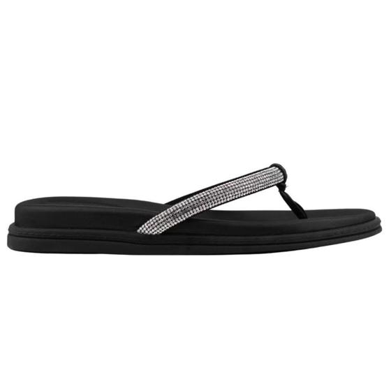 Imagem de Chinelo Beira Rio Comfort Strass Feminino Preto