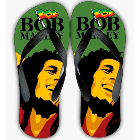 Imagem de Chinelo Bob Marley Personalizado Reggae Unissex