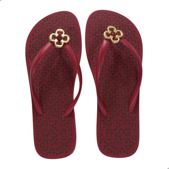 Imagem de Chinelo Capodarte Monograma Vermelho Merlot