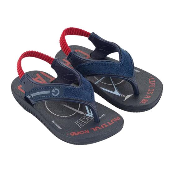 Imagem de Chinelo Cartago Dakar Plus Infantil Azul Vermelho