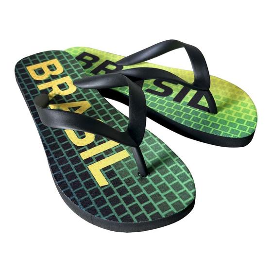 Imagem de Chinelo Casual Estampado Amanda Block com Tiras e Sola Antiderrapante