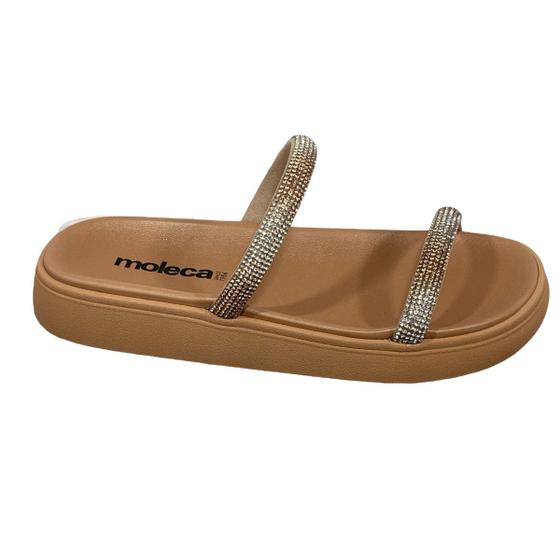 Imagem de Chinelo Casual Slide Tira Pronta Strass Moleca 5469.118