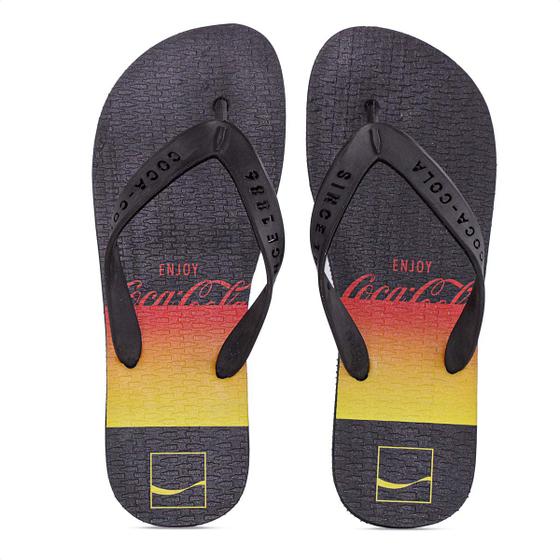 Imagem de Chinelo Coca Cola Enjoy Sunset Cc3927 Preto - Masculino