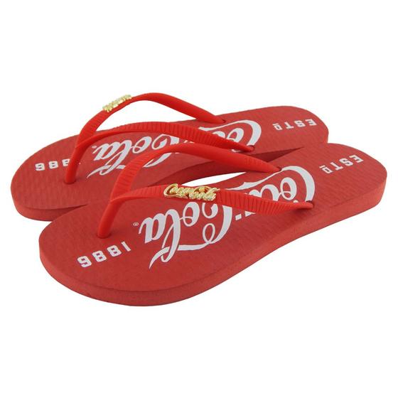 Imagem de Chinelo Coca Cola Feminino Vermelho CC3516 Presente Moda Top