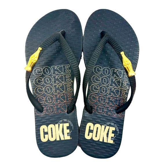 Gradient Coke Chinelo Coca Cola Gradient Coke 23/24 Feminino Preto Preto - COCA-COLA ...