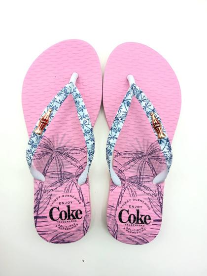 Imagem de Chinelo Coca-Cola Shoes Feminino Adulto Tropical Waves Ref CC3430