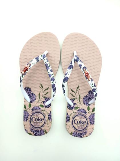 Imagem de Chinelo Coca-Cola Shoes Lilac Garden Feminino Adulto Ref CC3433