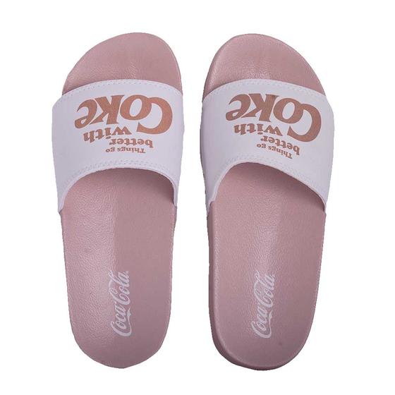 Chinelo Coca Cola Slide Go Better Feminino Rosê Menor preço em Chinelo Coca Cola Slide Go Better Feminino Rosê