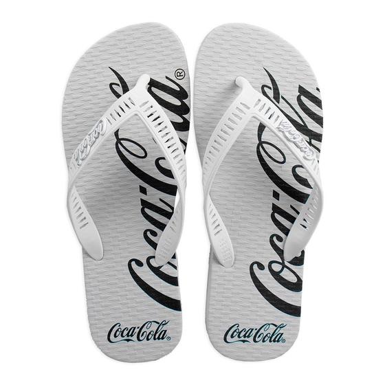 Imagem de Chinelo Coca Cola Spencerian Crop 2 Branco