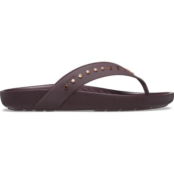 Imagem de Chinelo crocs splash studded flip dark cherry