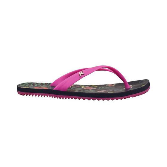 Imagem de Chinelo de Dedo Preto e Rosa Floral  Kenner